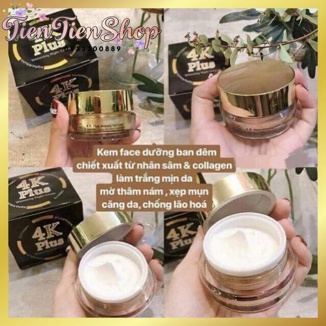 KEM NHÂN SÂM DƯỠNG TRẮNG DA MẶT 4K PLUS THÁI LAN