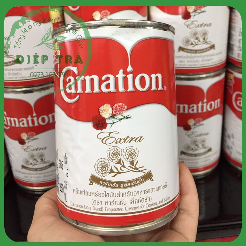 SỮA NGẬY Thái Lan CARNATION 385g  - Pha matcha/Socola/Trà sữa rất mịn, ngậy,thơm