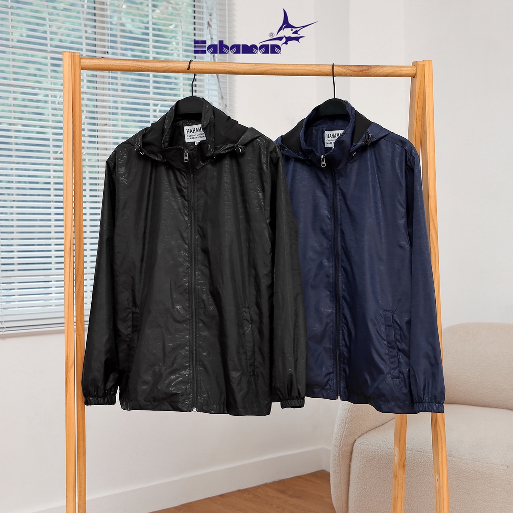 Áo khoác dù nam 2 lớp có nón tháo rời chống nắng cao cấp chất xịn AKNR0202