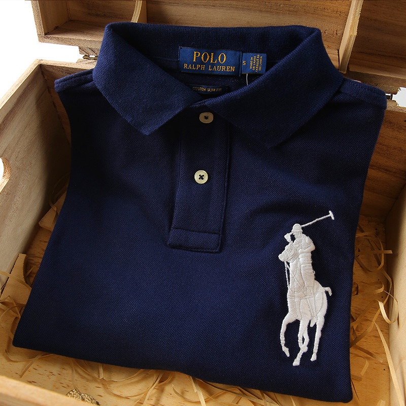 Áo polo Cotton Nguyên Chất Ngắn Tay Thêu Nhãn Cổ Điển Thời Trang Mùa Hè Cho Nữ