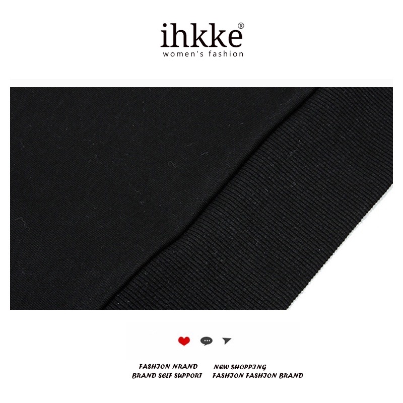 Áo hoodie IHKKE màu trơn thời trang phong cách retro