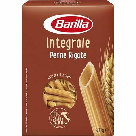 Nui Ống Xoắn Pasta Nguyên Cám Penne/ Fusilli Rigate Integrale Barilla 500g