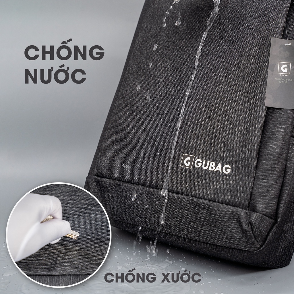 Balo chính hãng Gu Bag đựng máy tính cao cấp, đựng laptop chống nước, chống sốc, kiểu dáng công sở dành cho nam nữ