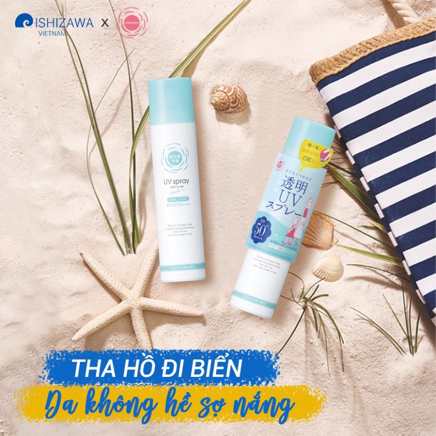 Xịt Chống Nắng BCL Shigaisen Yohou Transparent UV Spray SPF 50 PA++++ 150ml