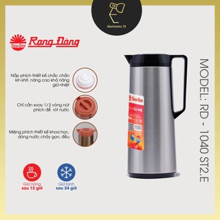  Phích đựng nước nóng Rạng Đông – 1040ST2.E  1 Lít – Inox  