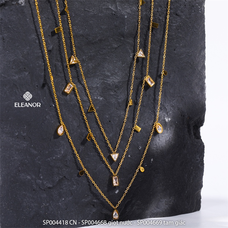 Dây chuyền nữ Eleanor Accessories đính đá sợi mảnh phụ kiện trang sức thanh lịch sang trọng
