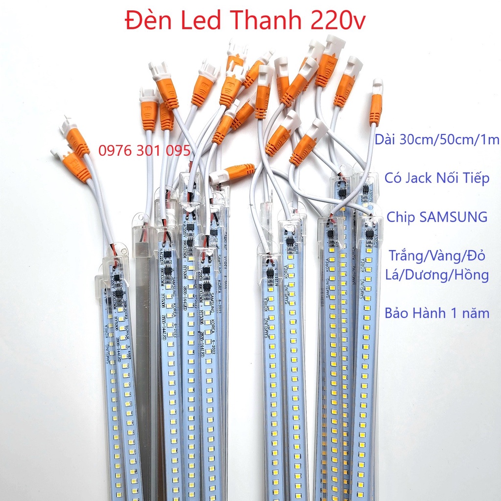 Thanh Đèn Led Điện 220v Có Vỏ Nhựa Siêu Sáng