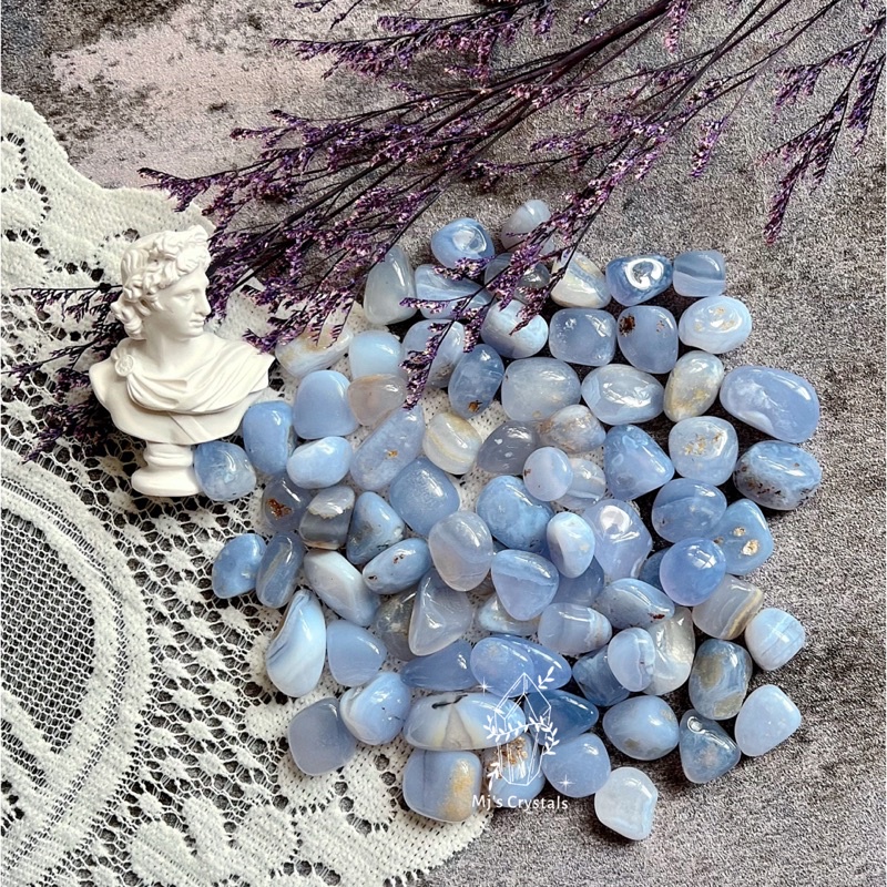 ᴆᴀ́ thanh tẩy Tumble Blue lace agate ren xanh sᴜ̛ᴜ ᴛᴀ̂̀ᴍ, ᴛᴀʀᴏᴛ, ʜᴀɴᴅᴍᴀᴅᴇ, ʀᴇɪᴋɪ, ᴛʜᴀɴʜ ᴛᴀ̂̉ʏ ᴛʜɪᴇ̂̀ɴ ᴆɪ̣ɴʜ.