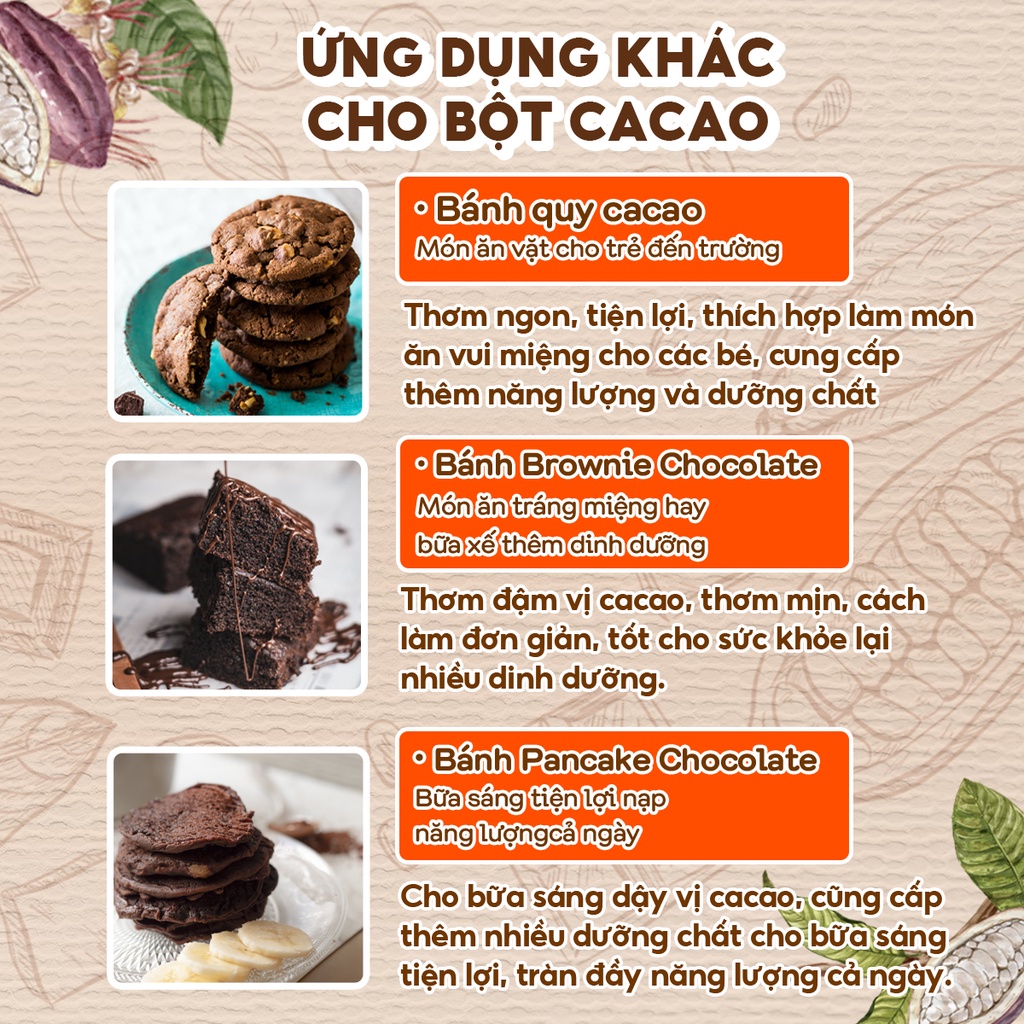 Lon 200g - Bột Cacao Nguyên Chất Việt Nam 100% dòng Natural - Thuần tự nhiên, Không đường - Heyday Cacao