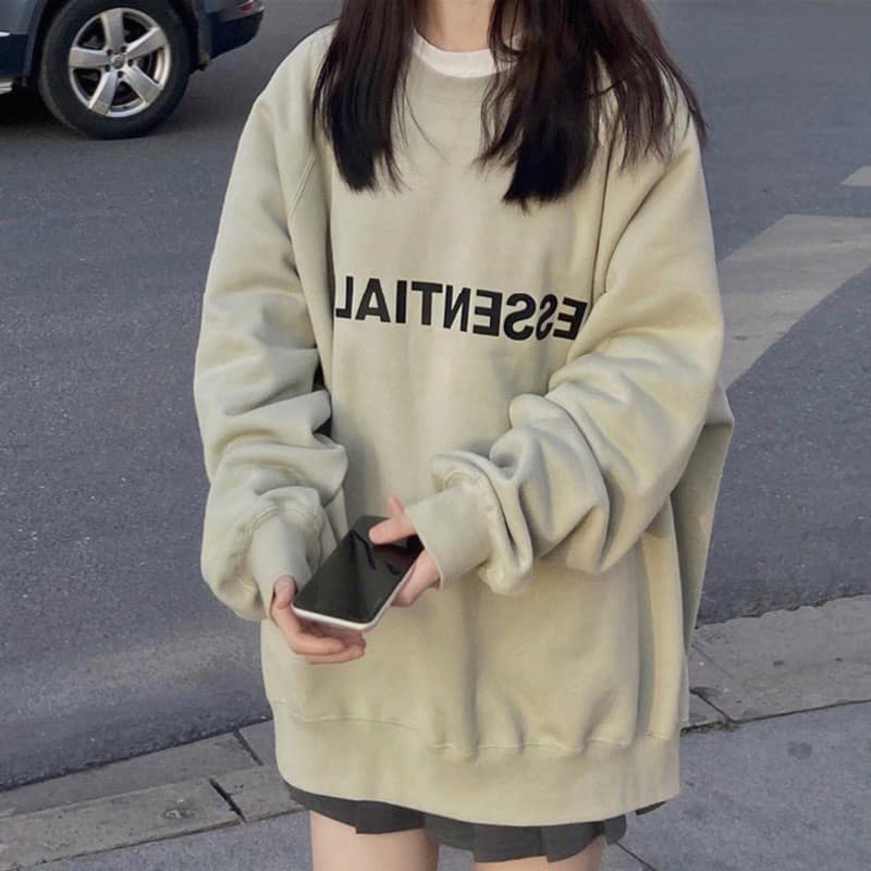 Áo Sweater Nỉ ESS.EN Chất Nỉ Ngoại Form To Dày Dặn