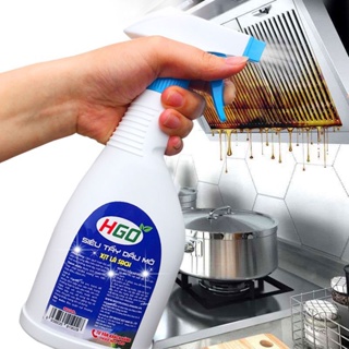 Tẩy dầu mỡ nhà bếp HGO làm sạch tấm lọc máy hút mùi, mặt bếp, tường gạch ốp