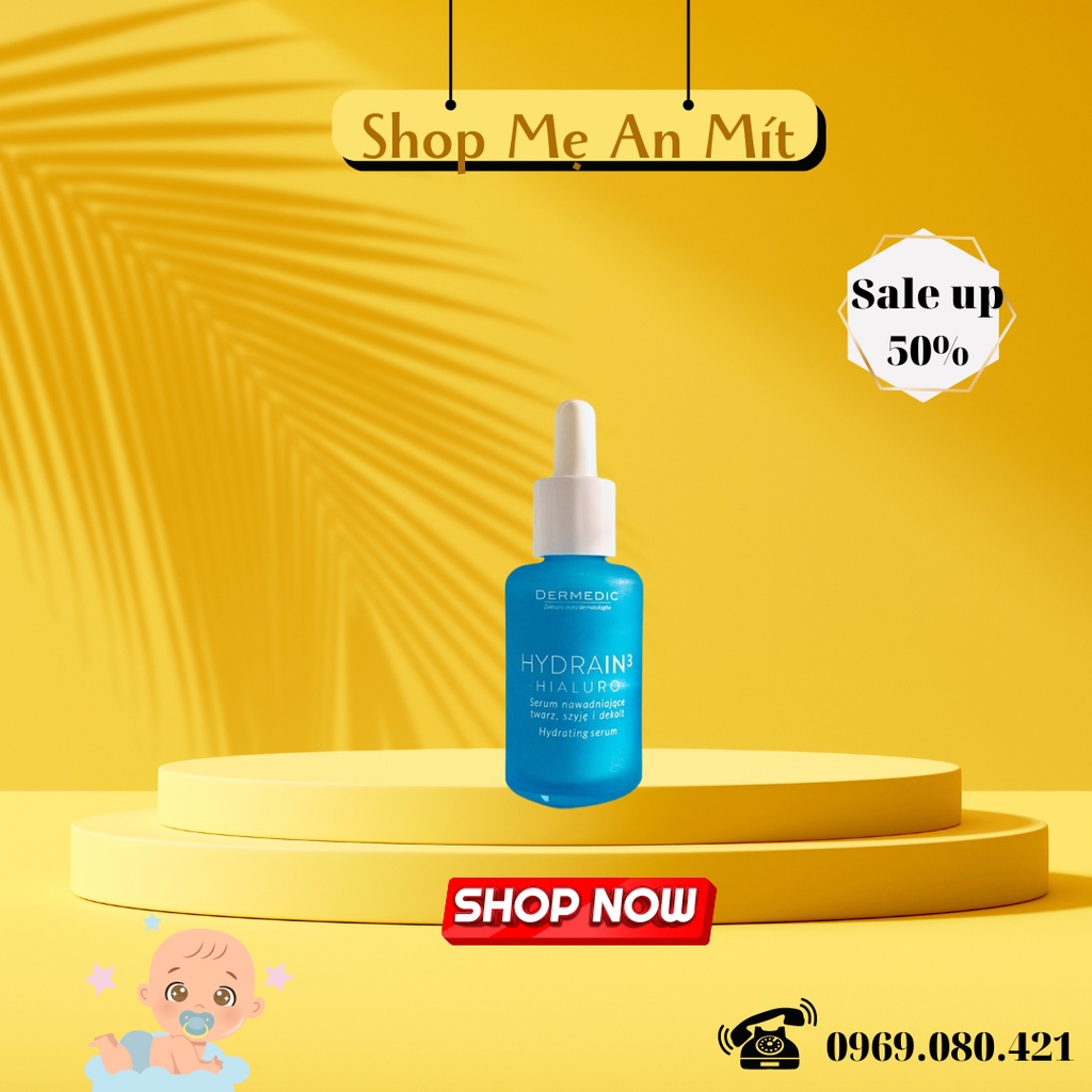 SẢN PHẨM SERUM CẤP ẨM DERMEDIC DÀNH CHO DA KHÔ BỊ MẤT NƯỚC 30ML