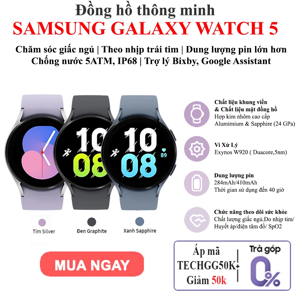 Đồng hồ thông minh Samsung Galaxy Watch 5 - Hàng chính hãng