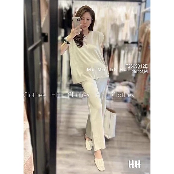 Set ren áo yếm croptop phối quần suông
