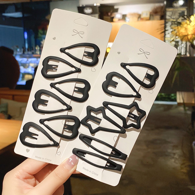 Bộ Kẹp Tóc Màu Đen Thiết Kế Đơn Giản Thời Trang 2022