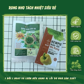 [giá siêu rẻ] Rong nho tách nước (xuất nhật) nở ra 30g tặng kèm sốt mè rang 15ml, mua 15 tặng 1 vẫn kèm sốt kewpie