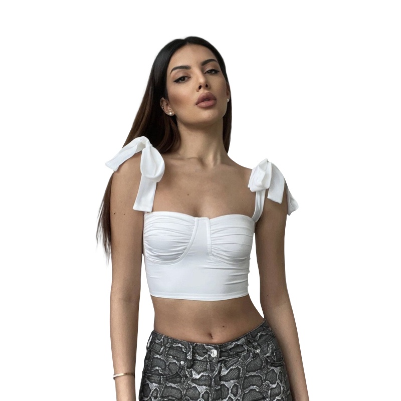 Áo Lửng Không Tay Cổ Vuông Gợi Cảm Cho Nữ