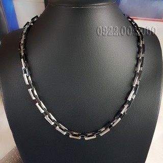 Dây chuyền xích trắng đen