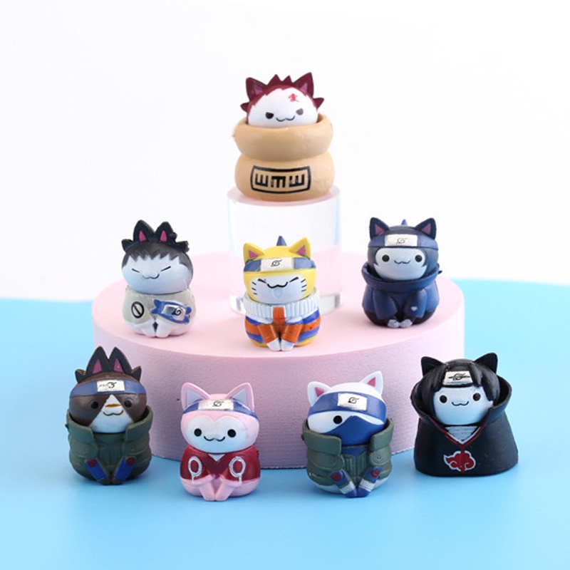 Bộ 8 Mô Hình Nhân Vật Anime Naruto Bằng PVC