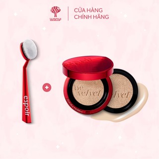 Combo Espoir Phấn Nước Siêu Mịn Be Velvet Cover Cushion Và Cọ Tán Kem Nền Super Soft Face Brush