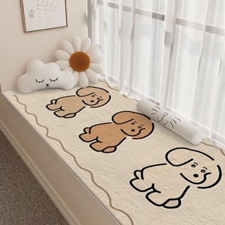 Thảm Nhung Lông Cừu Dày Dặn Họa Tiết Hoạt Hình Dễ Thương Thông Dụng