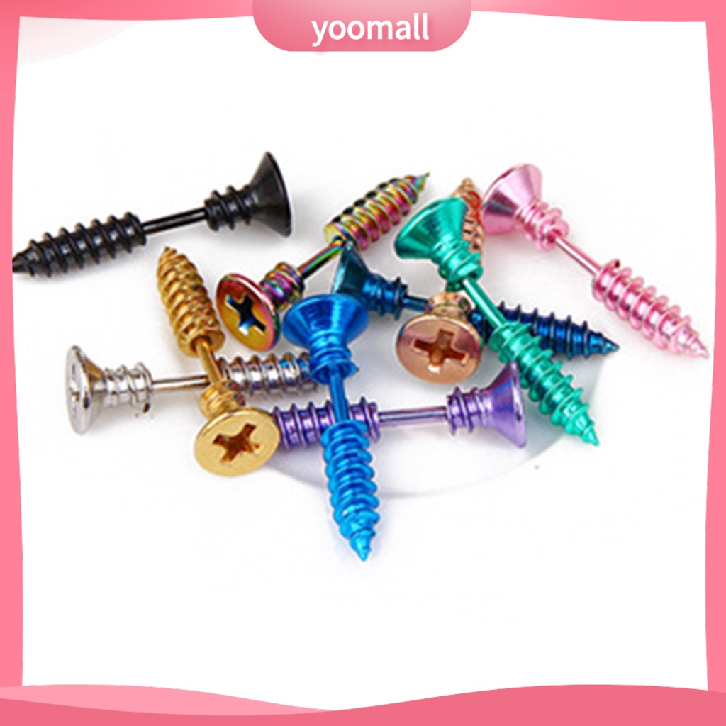 Khuyên Tai Hình Ốc Vít Hai Mặt Thời Trang Cá Tính