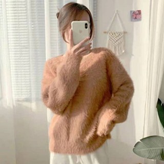(H131) Áo Len Mỏng Lông Thỏ Cổ V Phong Cách Hàn Quốc ❤️