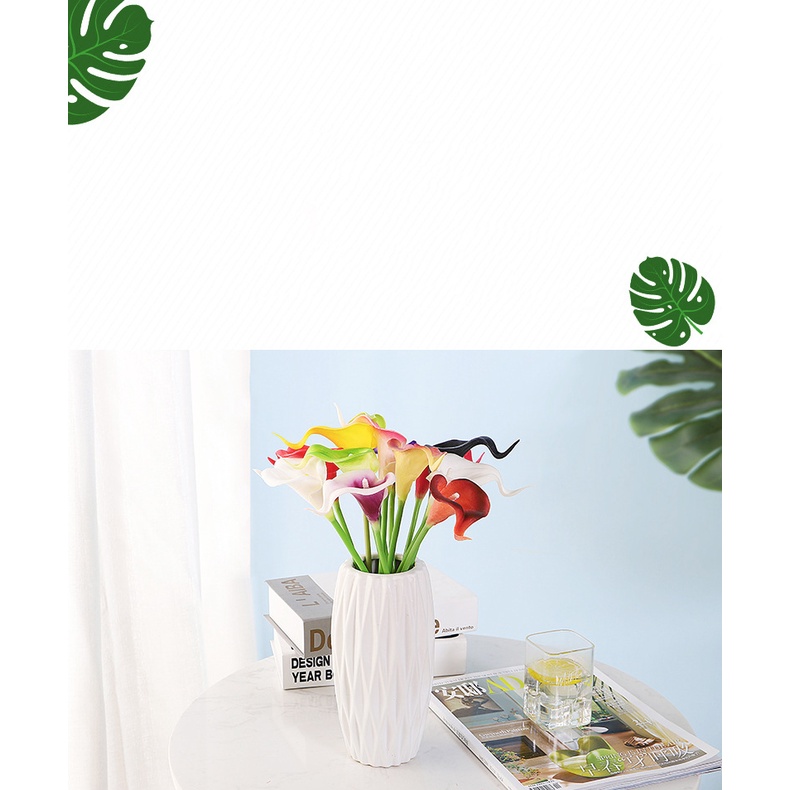 Bó Hoa calla lilies pu Nhân Tạo 33cm Trang Trí Nhà Cửa / Tiệc Cưới