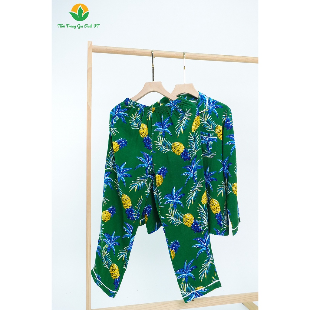 Bộ quần áo pijama bé trai size đại/big size thu đông Việt Thắng quần dài, áo dài tay, chất lanh - B70.2214
