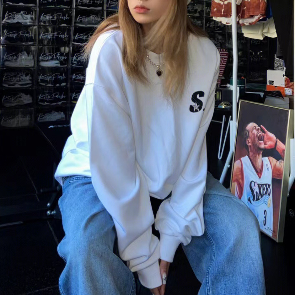 NRVP Mới Áo Thun Tay Dài Dáng Rộng In Chữ Phong Cách Hàn Quốc 2023