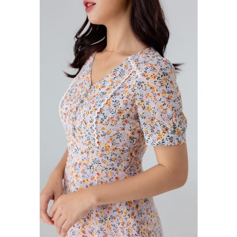 ĐẦM HOA NHÍ VIỀN REN 3421