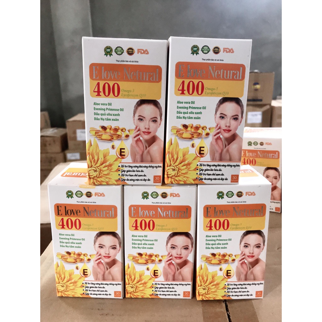 E love Netural 400 Omega - 3 Lycopenzym Q10 ( Hộp 30 viên )