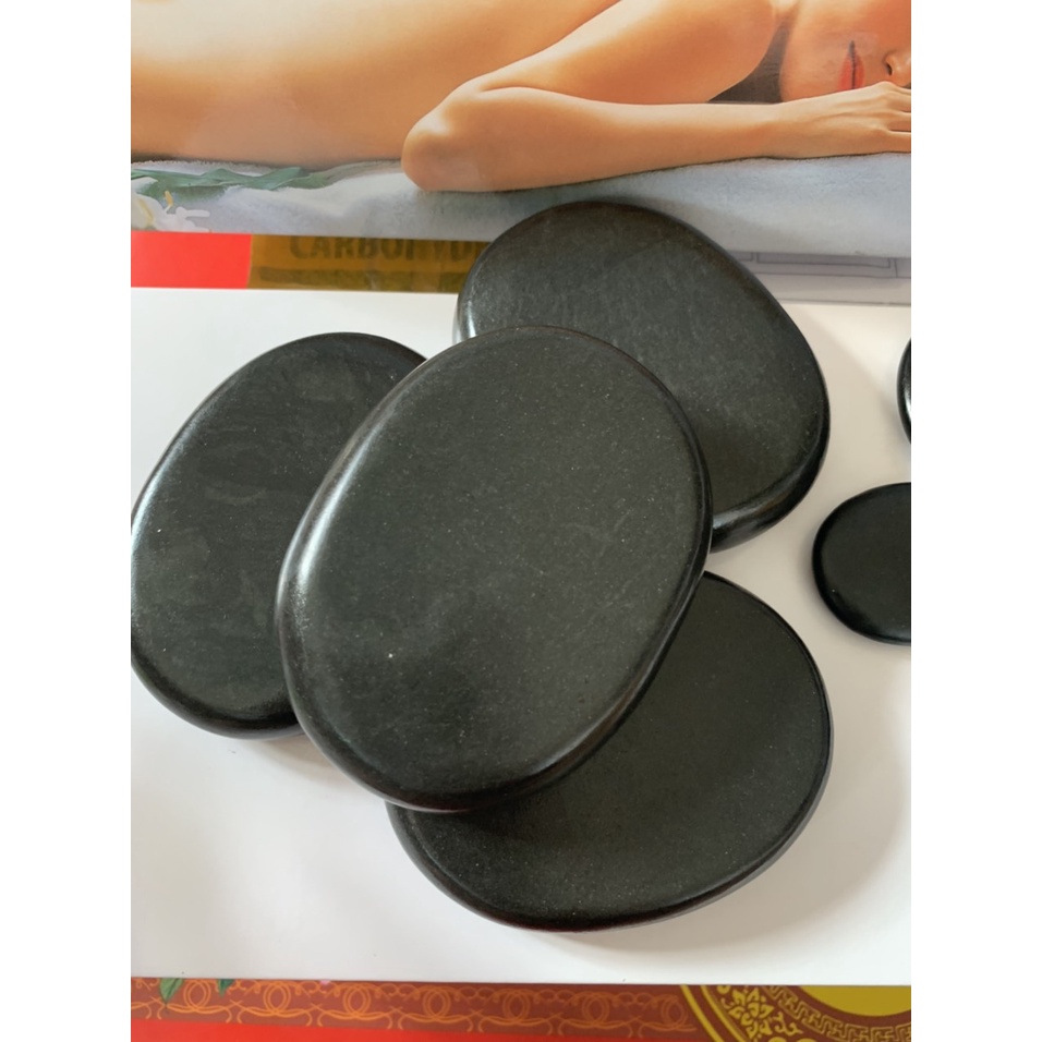 Đá nóng massage body spa loại 1 đủ loại cỡ phù hợp mọi vị trí