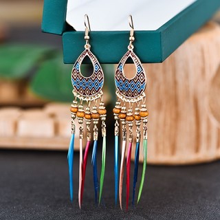 [ 09-1419 ] Bông Tai Lông Vũ Phong Cách Boho