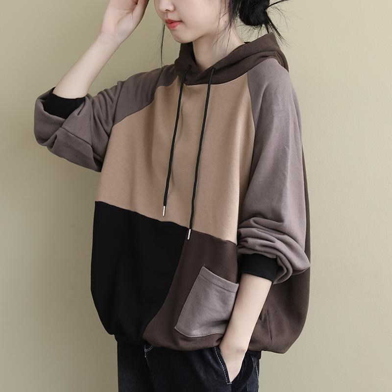 B08 Áo bigsize suông rộng có mũ sau cá tính.