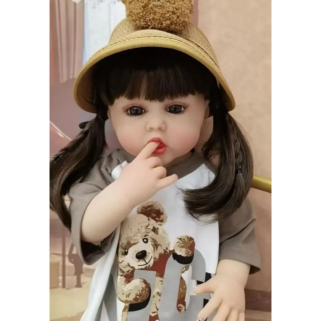 Búp Bê Barbie 55cm Bằng Silicon Mềm Có Thể Dán Vào Nước Có Thể Được Làm Quà Tặng Sinh Nhật Cho Bé