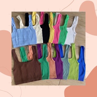 Áo crotop zara seemless cổ vuông