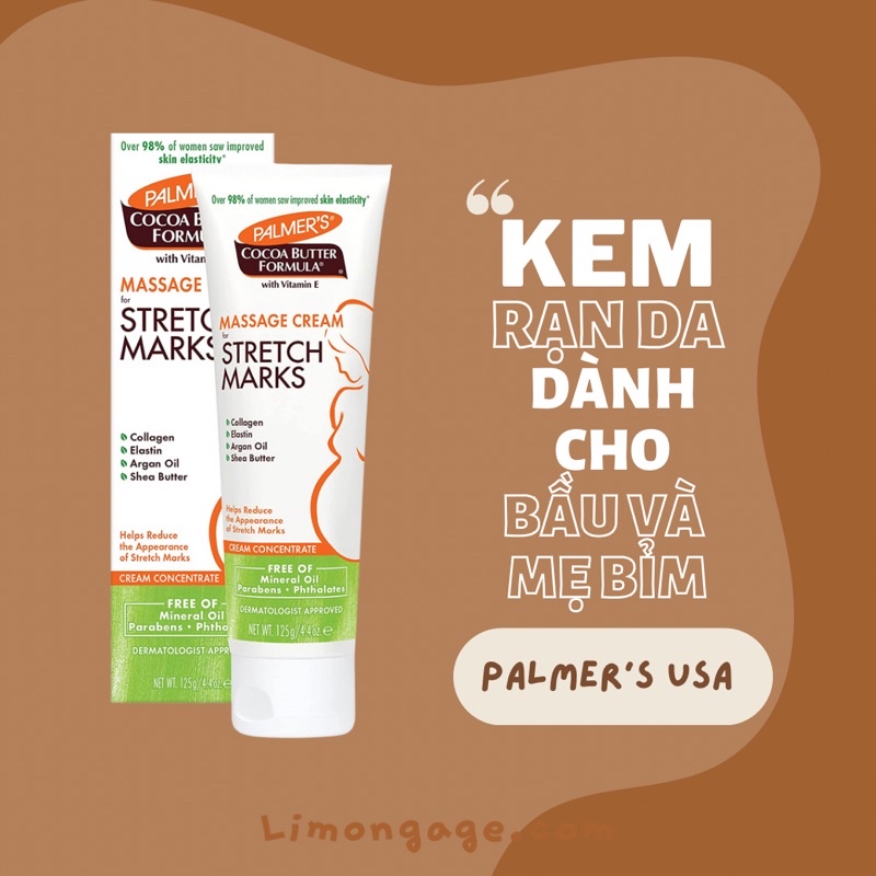 Palmer's | Kem Ngăn Ngừa Và Giảm Rạn Da Cho Mẹ Bầu Và Mẹ Sau Sinh 125g | Made in USA