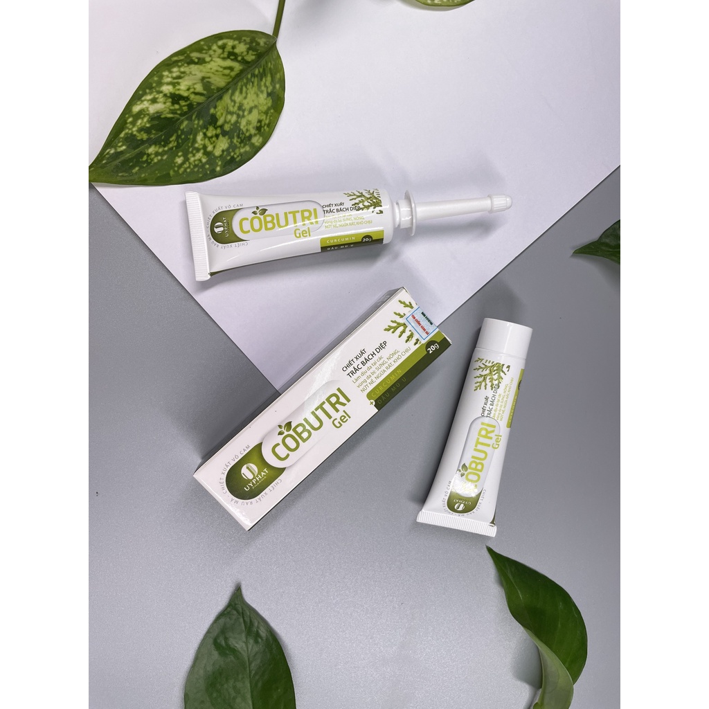 Kem bôi trĩ COBUTRI GEL - Uy Phat Phama giúp làm giảm co búi trĩ, táo bón, đau rát hậu môn - Tuýp 20g kèm đầu thụt