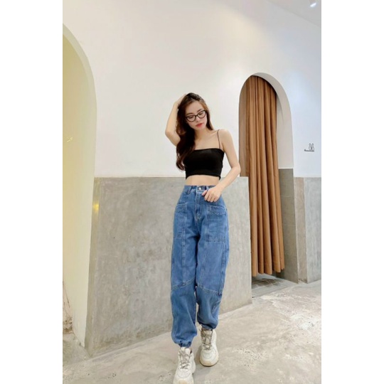 QUẦN BAGGY LƯNG THUN, ỐNG BO CHUN MS175