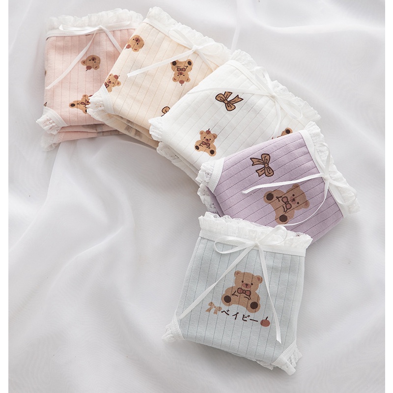 Quần lót nữ cotton họa tiết gấu cute 301