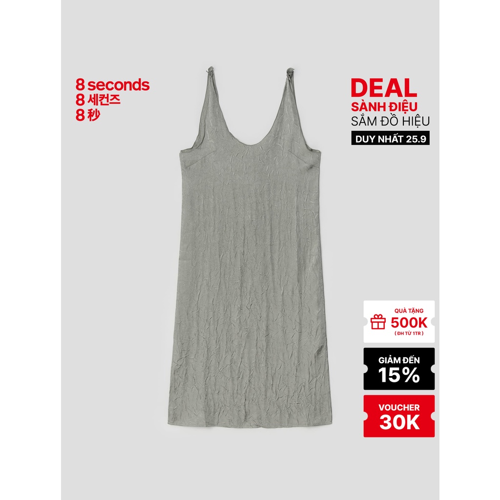 Đầm dài nữ 8seconds màu xanh - 112471AY1L