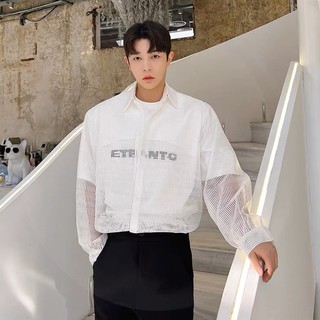 Áo sơ mi nam lưới tay dài