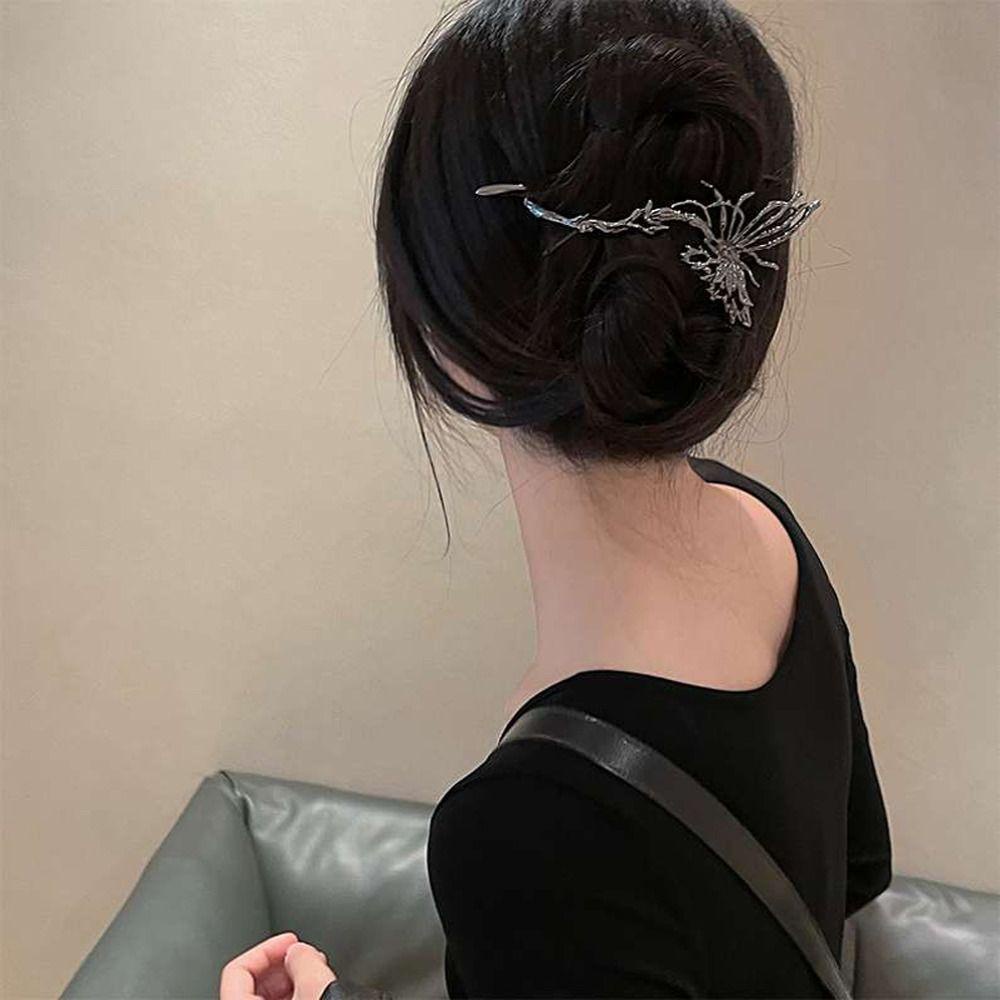 Kẹp Tóc Móng Vuốt Cá Mập Bằng Hợp Kim Màu Ngà Phong Cách Hàn Quốc Đơn Giản