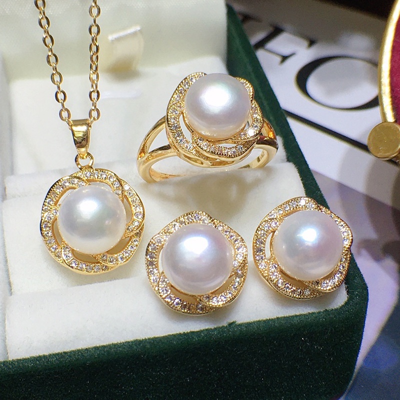 Set Ba Món Trang Sức Thời Trang Nữ 8-9mm