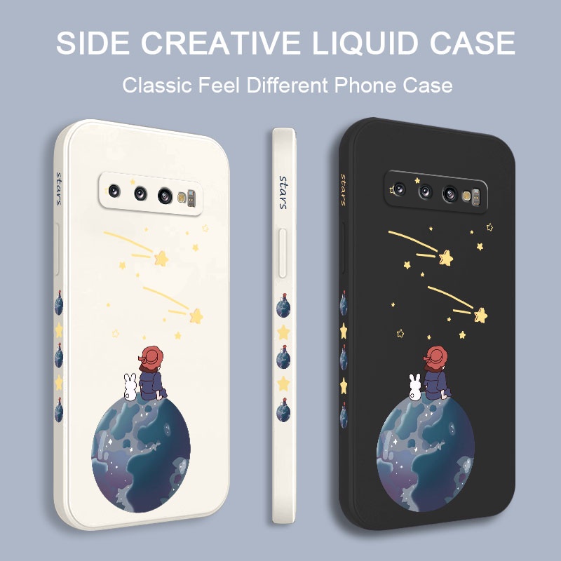 Ốp Điện Thoại Mềm Họa Tiết Cô Gái Sao Băng Sáng Tạo Cho Samsung Galaxy S10 S10E Plus S9 Plus