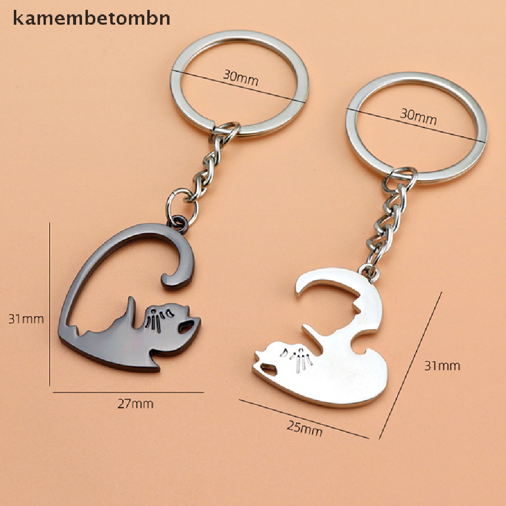 Set 2 Móc Khóa Hình Mèo Đáng Yêu Cho Cặp Đôi
