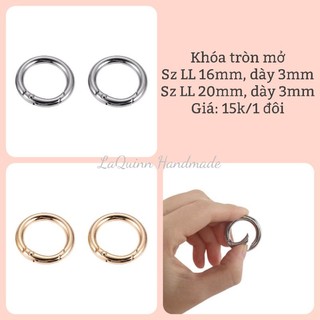 Khóa tròn mở làm móc khóa, đồ da, túi xách handmade