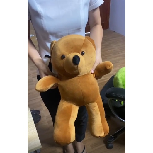 Gấu Bông Teddy- Thú nhồi Bông Siêu To Màu Nâu Đậm size 60x30x20 cm
