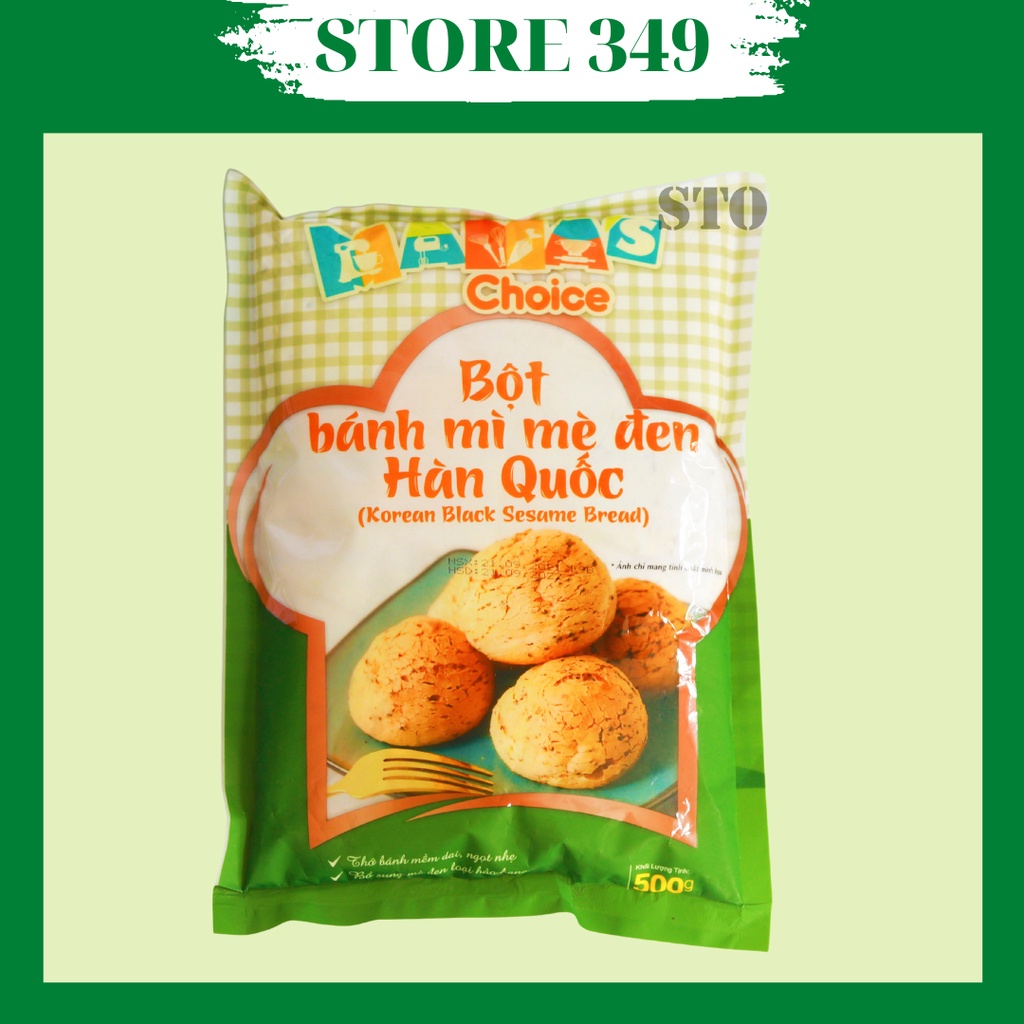 Bột Bánh Mì Mè Đen Hàn Quốc 500gr